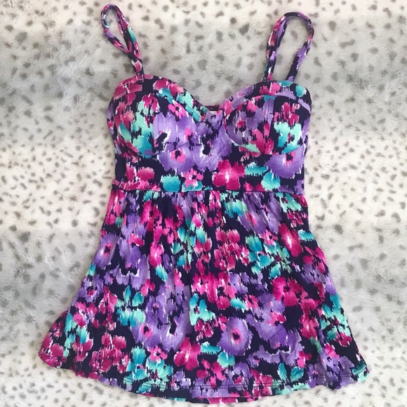 Kirra Tops - Floral Bustier Cami